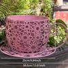Creative Metal Coffee Cup Planter Pot Flower Vase Centerpiece for Indoor Outdoor Desk and Balcony Decor