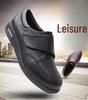 Youyun Men's Air Cushion Leather Shoes: Casual, Warm, and Easy-Fit Design for Middle-Aged and Elderly.