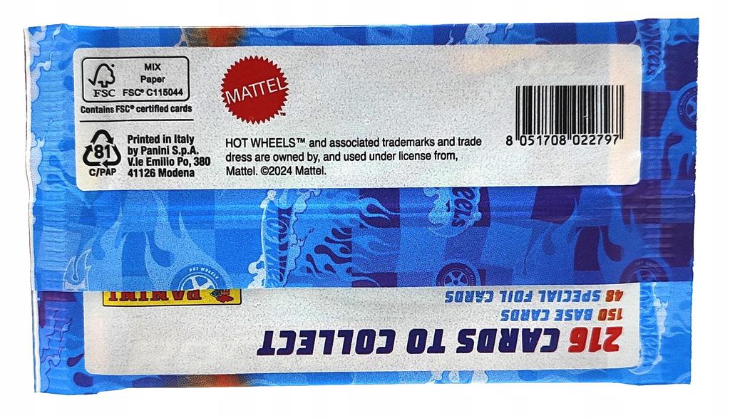Panini hot wheels tarjetas tcg caja 24 sobres con 144 tarjetas coleccionables