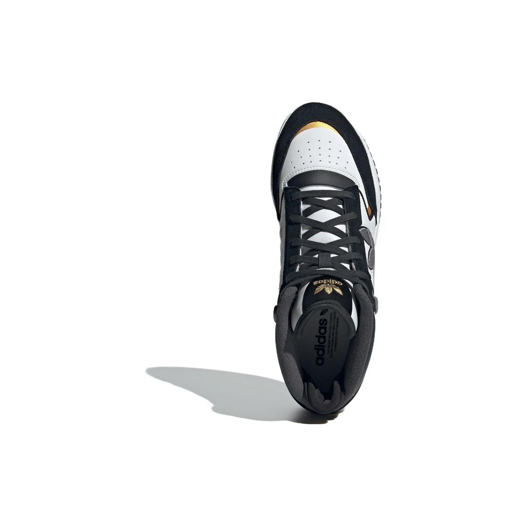 Adidas Originals Drop Step Casual Comfortable Shock Absorbing Durable High Top Skate Shoes Unisex Sneakers Black White IF4323
