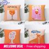 Home Decor Aperol Spritz Themed Decorative Pillow Covers Pattern Cushion Cover Suitable For Sofa Bedroom Car Pillow Cover