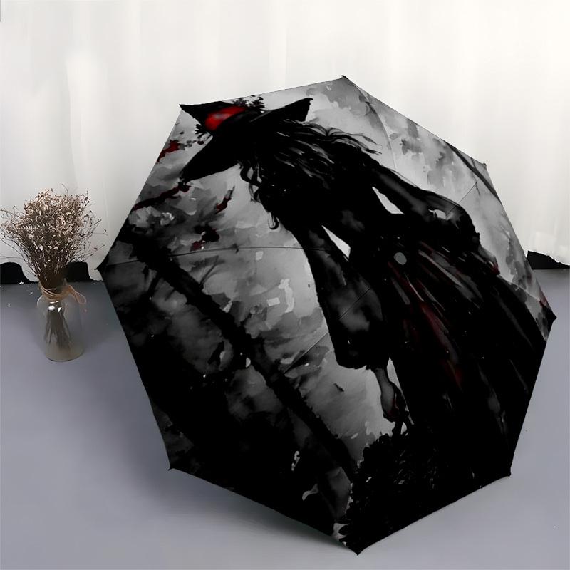 1pc Witch In the Forest Umbrella with Plastic Handle,Suitable for All Seasons Home Travel Outdoor UmbrellaDD961
