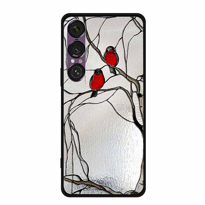 3D Emboss Case For Sony Xperia 1 VII 5G Case Flowers TPU Soft Silicone Back Cover For Sony Xperia 1 VII 2025 Phone Case XQ-FS54