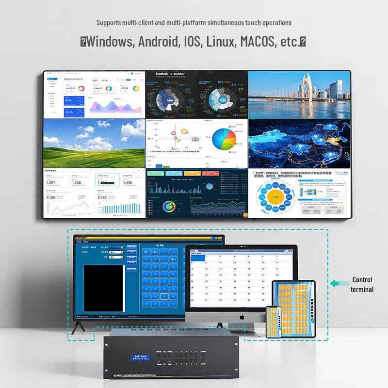 Huachang Vision HC-JZ16A 4K Video Matrix Switcher (CN Version)