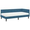 Corner Bed Frame with Mattress Other 2 Pcs Blue Velvet