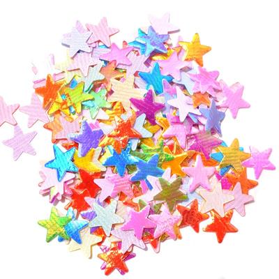 500 Stück 15 mm gemischte AB-Stern-Aufnäher mit Glitzer, Kleidungsapplikationen zum Basteln/Kleiden, DIY, Scrapbooking-Zubehör