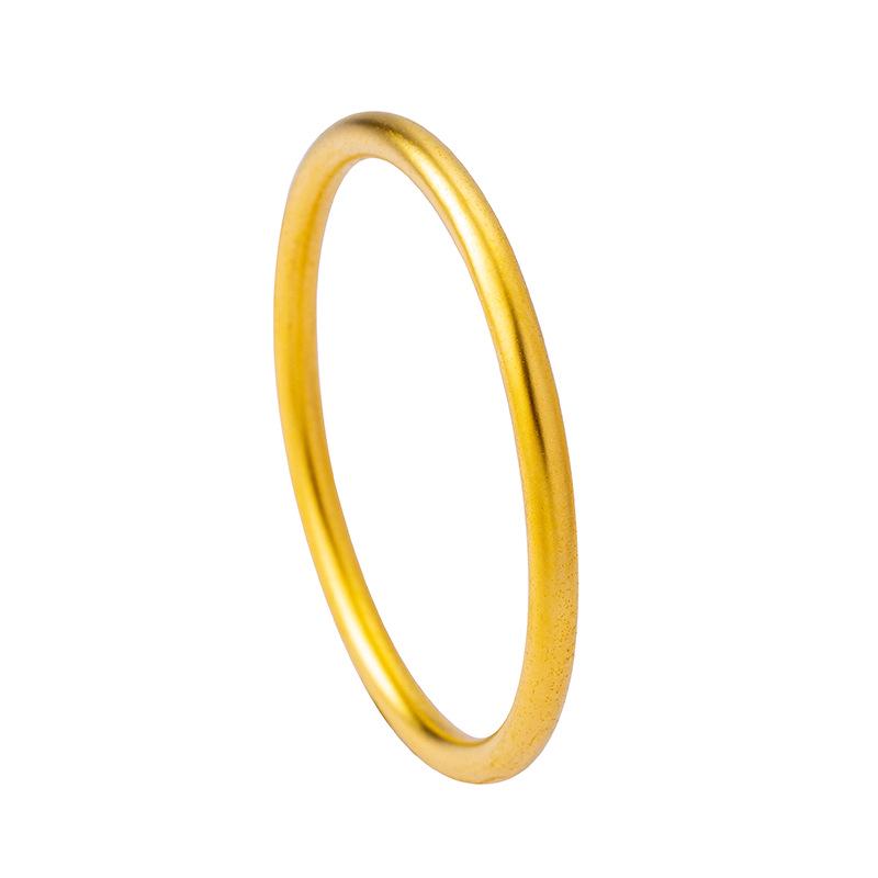 Vietnamese Heritage Sand Gold Bracelet - Engagement Bangle with Long-lasting Color