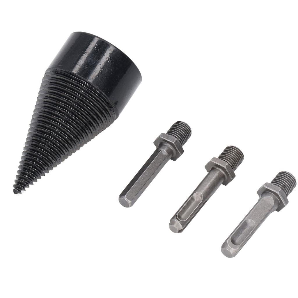 Wood Splitter Drill Bit Electric Firewood Log Splitter Bit Set with 3Pcs Removable Shanks 50mm