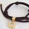 MOI studio Bread Clip cham Brown Knot Bracelet