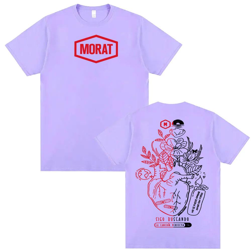 Rock Band Morat Album Graphic Printed T Shirts Men Women Hip Hop Vintage Trending T-shirts Crewneck Cotton Short Sleeve T-shirt