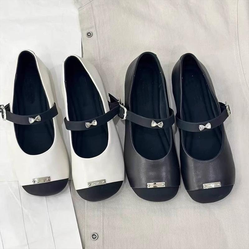 French Small Fragrant Ballet Shoes Women's 2025 Autumn New Color Matching Flat Heel Mary Jane Versatile Soft-soled Grandma Shoes