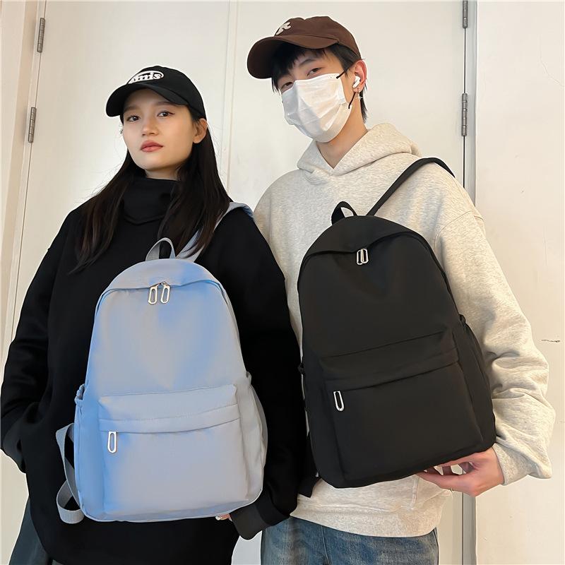 New Korean Style Large Capacity Versatile Backpack For Teen Girls Minimalist Solid Color School Bag Fashionable Student Backpack