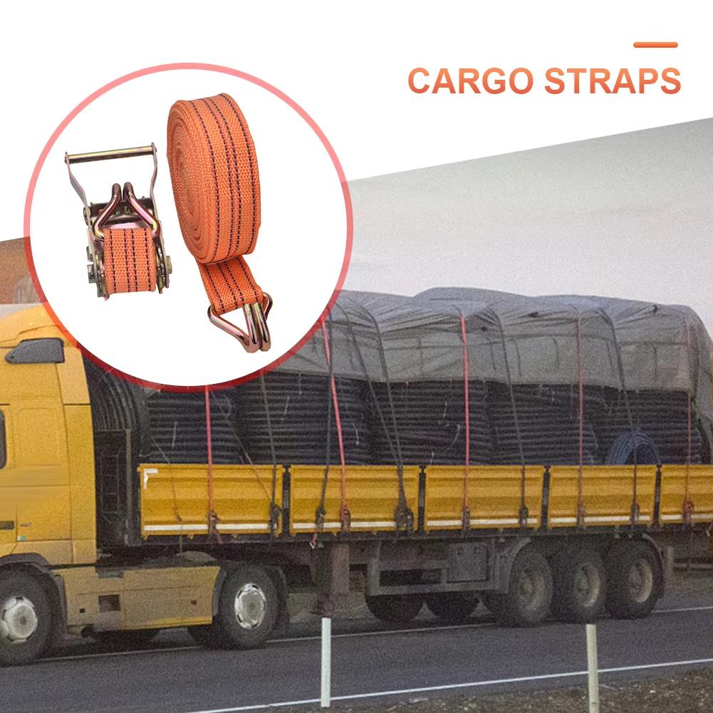 New Tie Down Strap Strong Ratchet Belt Luggage Cargo Lashing Tensioner Strap With Metal Buckle Cargo Straps Lorry Strapping Belt