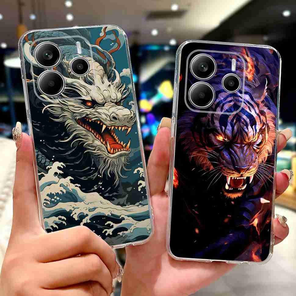 For Xiaomi Redmi Note 14 Pro 5G Case Beautiful Flower Heart Cover Soft Silicone Casing For Redmi Note 14 Note14 4G Cover Coque