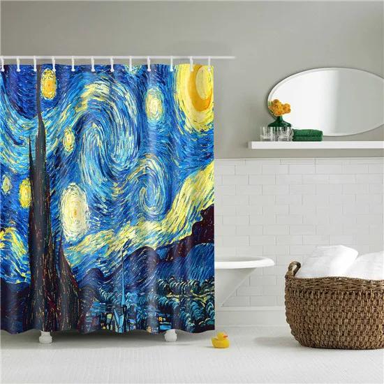 Happy Halloween Witch Pumpkin Decorative Shower Curtain Fabric Waterproof Polyester 180X180Cm For Bathroom Curtain