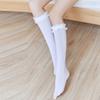 Lolita White Lace Calf Socks 80D Velvet Medium Tube Socks Women's Spring and Autumn JK Half-length Knee Stockings