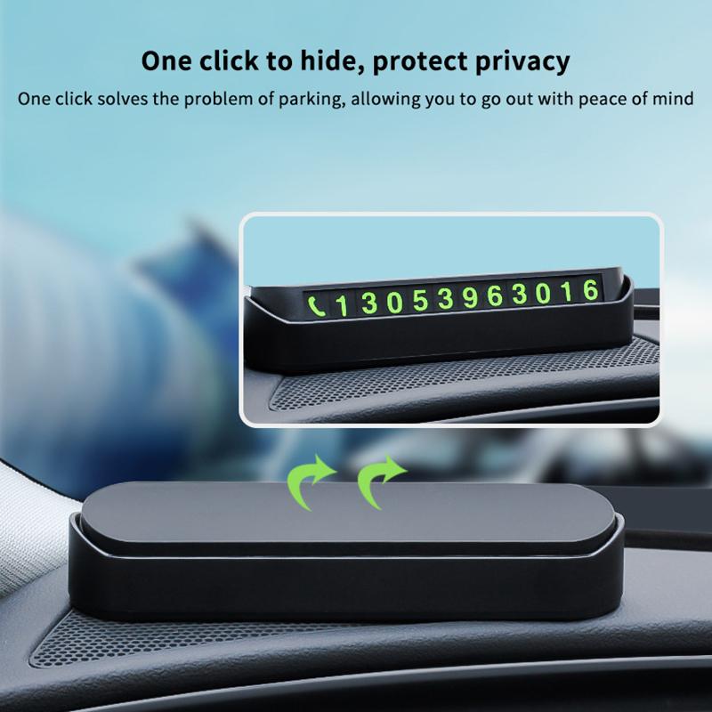 1Pc Car Temporary Parking Card Phone Number Card Plate Telephone Number Car Park Stop Automobile Accessories