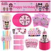 LOL Surprise Doll Party Set: Kids' Birthday Disposable Napkins, Cups, Plates, and Tableware