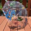 Nouvelle équipe d'ingénierie de camion de pompiers parapluie transparent pour enfants maternelle créatif mignon dessin animé bébé étudiant garçon parapluie