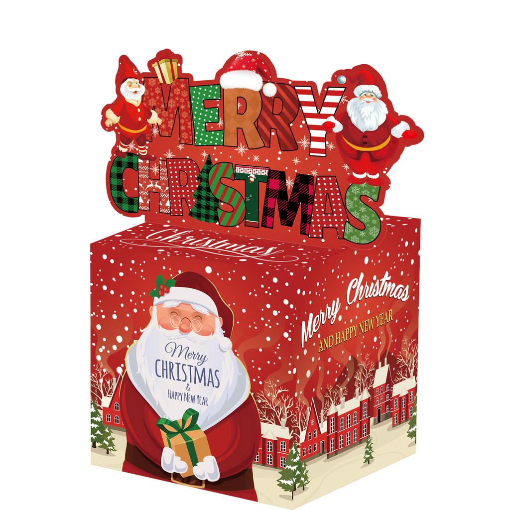 Christmas Santa Claus Gift Container Red Gradient Celebrations Holiday Events