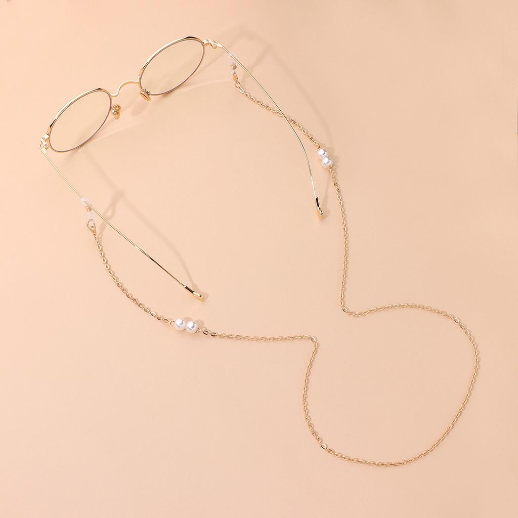 Europe, America, Fashion Hot-selling Pearl Chain Glasses Chain, Simple Temperament and Popular Metal Glasses Accessories