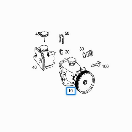 Benz C-Class W204 Power Steering Hydraulic Pump (0064663301)