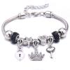Adjustable Crystal Butterfly Beaded Bracelet - European & American Style Jewelry for Women