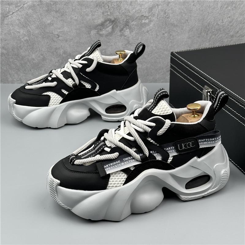 Spring Men Platform Sneakers Mesh Breathable Chunky Shoes Male Trainers Outdoor Sports Shoes Walking Footwear Zapatillas Hombre