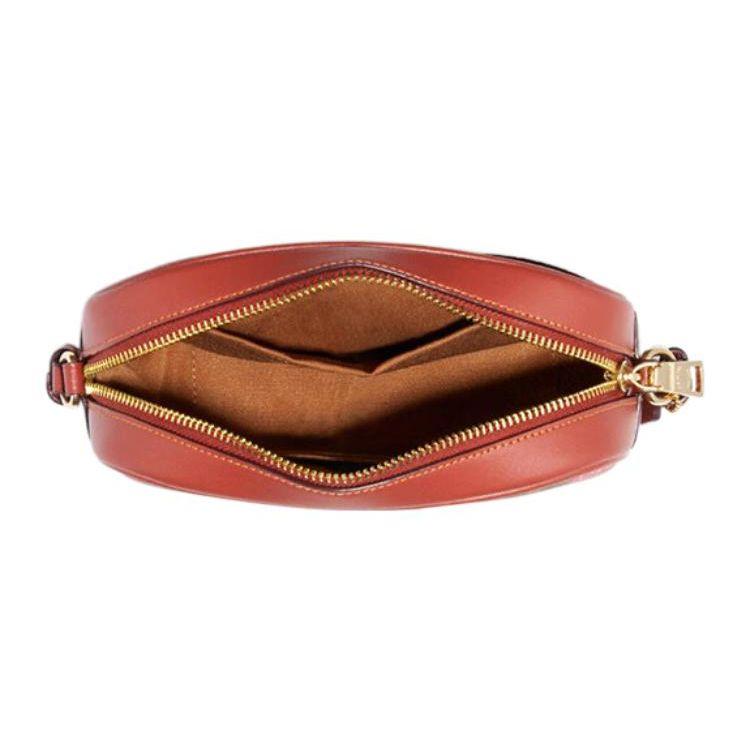 Coach Jamie 18 Classic Monogram Strawberry Print Zipper Closure Canvas And Leather Crossbody Bag Small Women crossbody bag Brown CH522-IME7V