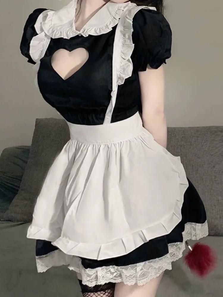 Uniformă Clasică de Servitoare Roz Anul Nou Drăguț Lolita Costume Cosplay Fustă Scurtă Rochie de Vară Y2K Prințesă Fantastic Costum Zână
