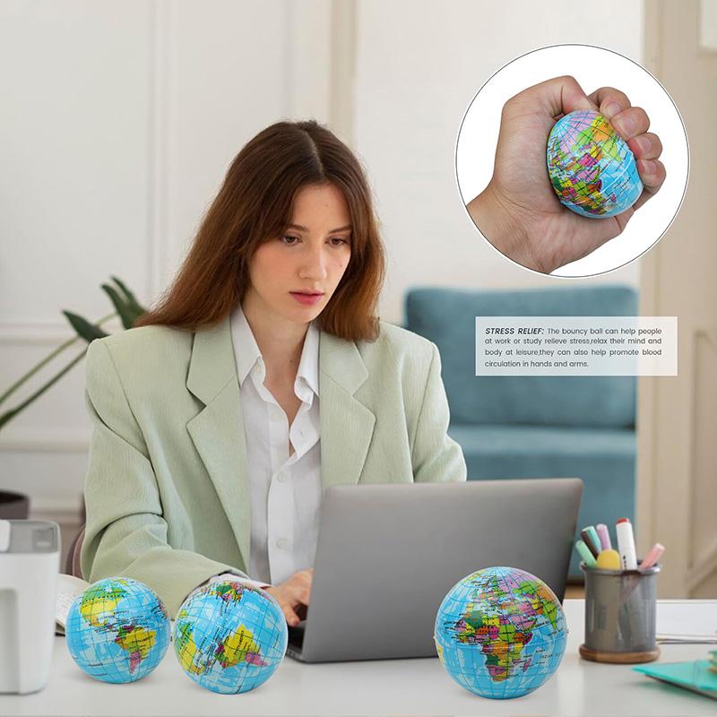 12pcs Earth Squeeze Toys Soft Foam Ball For Kids Birthday Party Favors Pinata Filler School Prize Stress Relief Christmas Gift