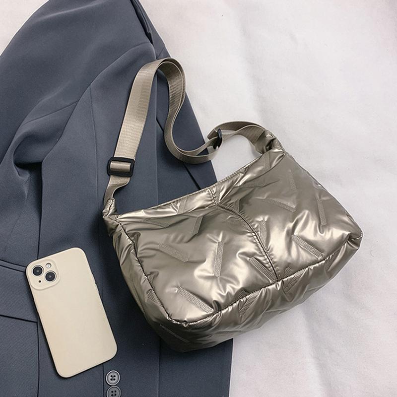 Dumpling Underarm Bag Space Cotton Tote Bag Large Capacity Shoulder Crossbody Bag Lightweight Women's Nylon Handbag KTY