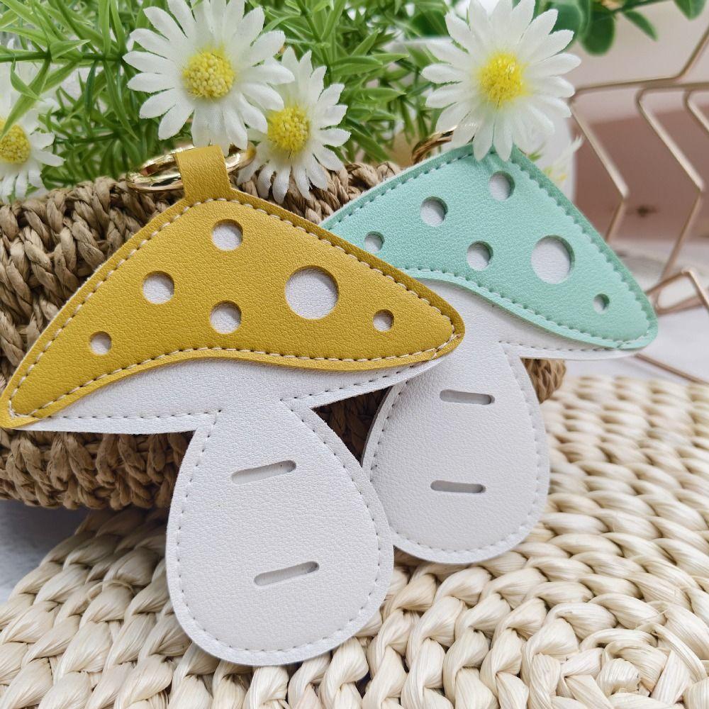 DIY Mushroom Shaped Keychain Hanger Sunglasses Holder Lovely Sunglasses Bag Bag Ornament