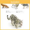 Modelos de Animais de Plástico Realistas Lobo Cinzento Raposa Vermelha Raposa do Ártico Leopardo das Neves