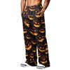 Men's Loose Wide Leg Cargo Jogger Pants with Pockets Halloween Print for Casual Outdoor Wear