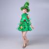 Toddler Kids Baby Girls Christmas Tree Costume Dress Tops Party Vest+Hat Outfits