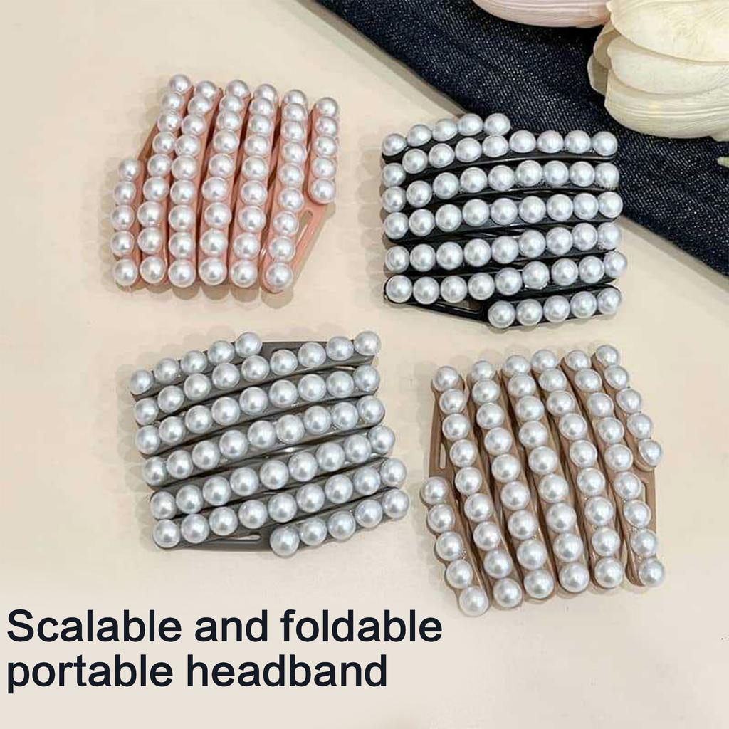 Women's Portable Hair Hoop With Stretchable Designs Foldable Headband Hair Decoration For Different Hairstyles