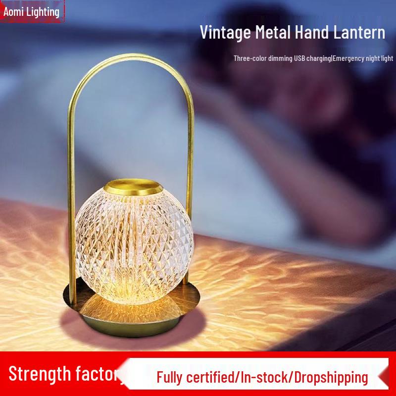 

Creative USB-Charged Minimalist LED Metal Table Lamp - Bedside Night Light Ornament