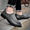 Fashion Men's Leather Shoes Slip on Dress Shoes Wedding Shoes