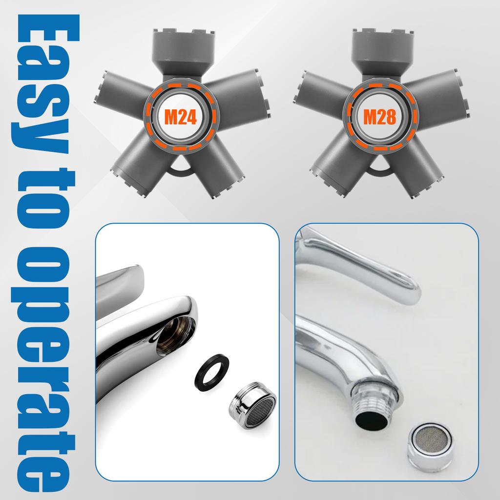 10 In 1 Faucet Aerators Removal Tool Faucet Aerator Key Multifunctional Bathroom Kitchen Plumbing Tap Removal Wrench Tools