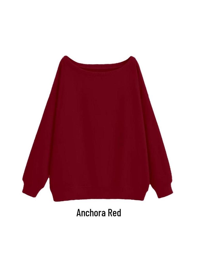 Women's Oversized One-Shoulder American Street Style Hoodie for Spring/Autumn