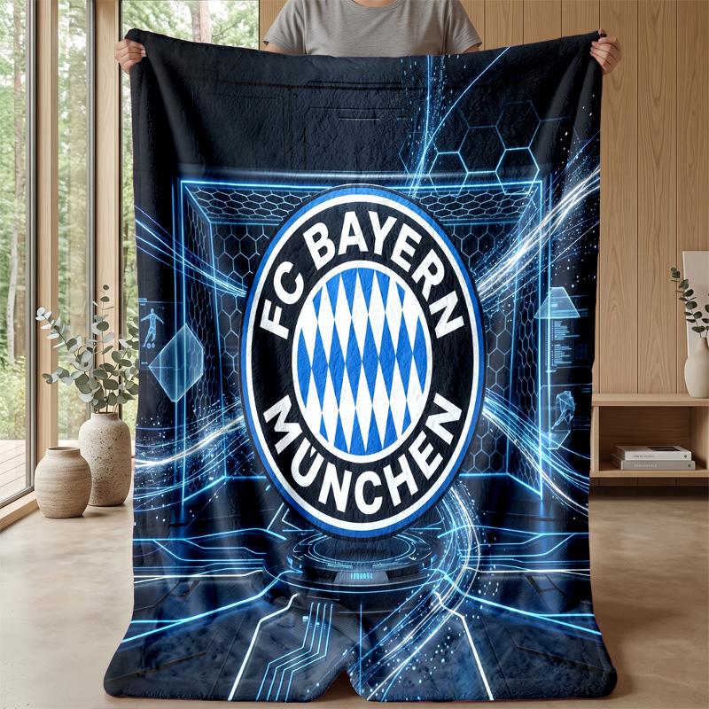 Bayern Munich Theme Blanket Soft Flannel Blanket Plush Throw Blanket Cozy Sofa Bed Blanket for Home Decor