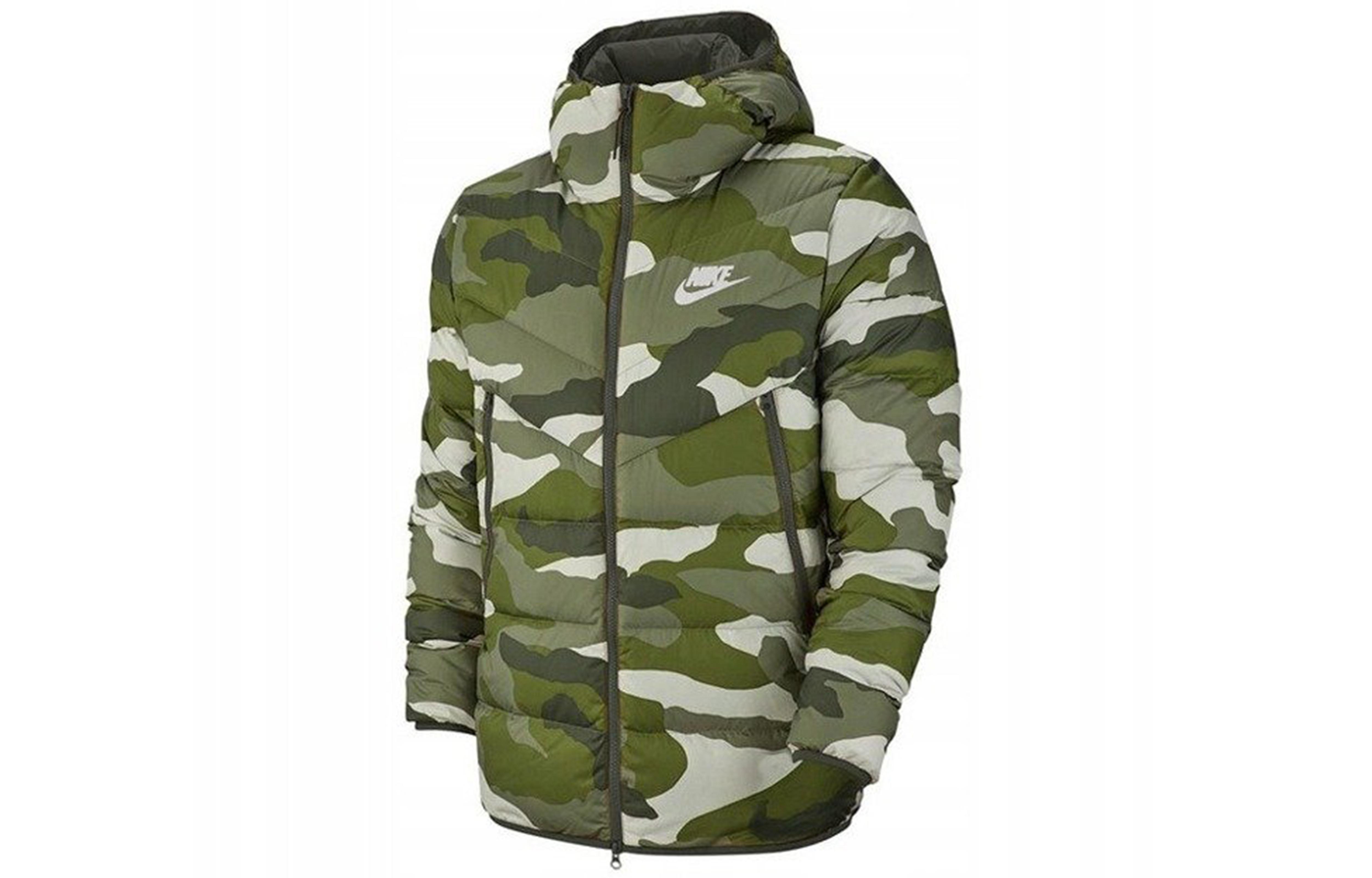 Nike camouflage-print hooded puffer jacket BV4763-222 L