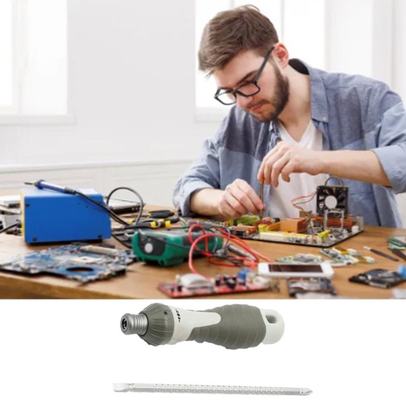 Ergonomic Handle Ratchet Screwdriver with Double Head and Anti Rusts Coating for Efficient Fastening In Compacts Space