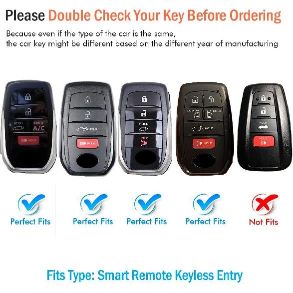 Compatible with Toyota Key Fob Cover with keychain,Key Shell Case for 2025 Camry,2021-2025 Venza,RAV4 Prime,Sienna, 2019-2025 Land чёрный