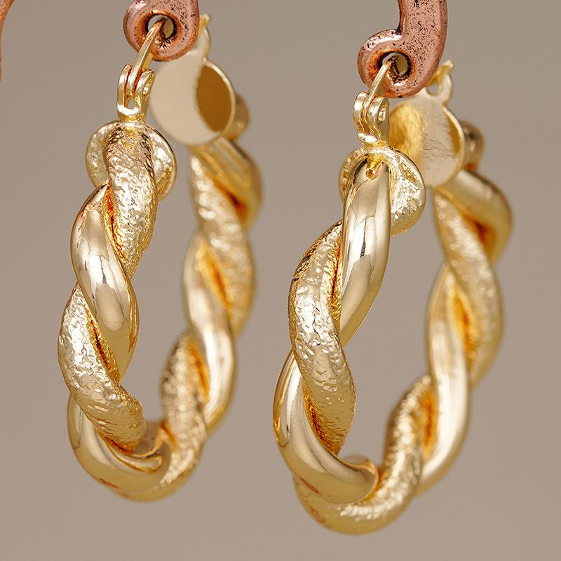 

1 пара модных, нишевых серег золотой