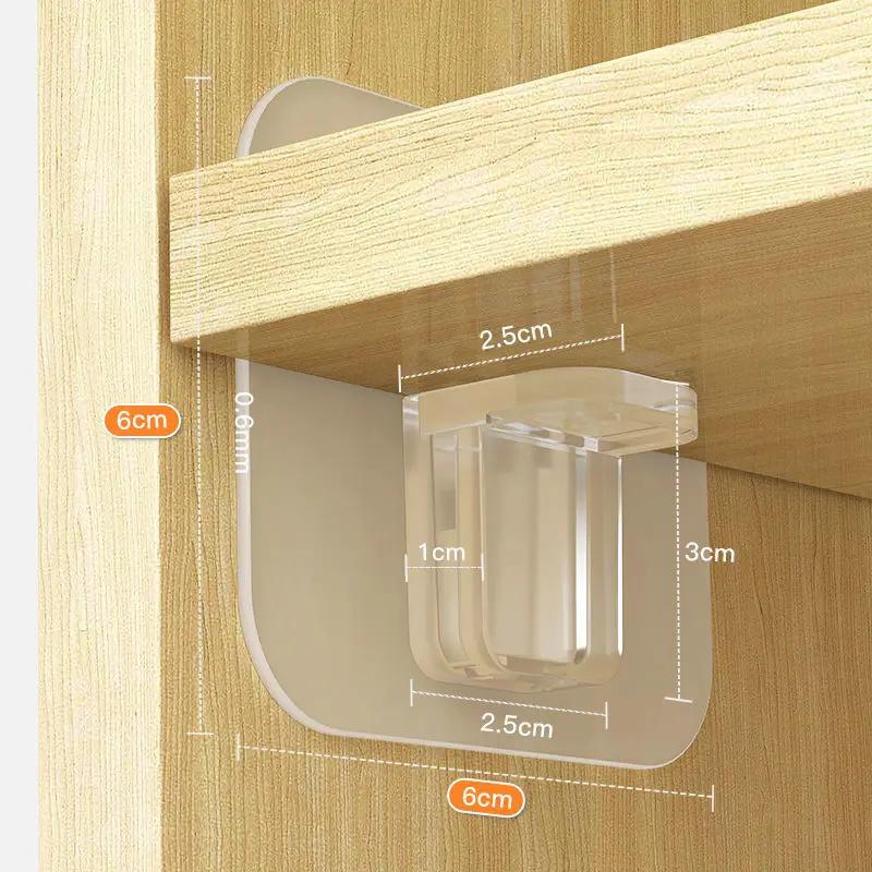 10pcs Adhesive Shelf Support Pegs Shelf Support Adhesive Pegs Closet Cabinet Shelf Support Clips Wall Hangers Strong Holders