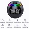 Bluetooth-kompatibel 5,0 Lautsprecher mit LED Digital Wecker Musik Player Drahtlose Ball Form Uhr Lautsprecher Mini BT Lautsprecher