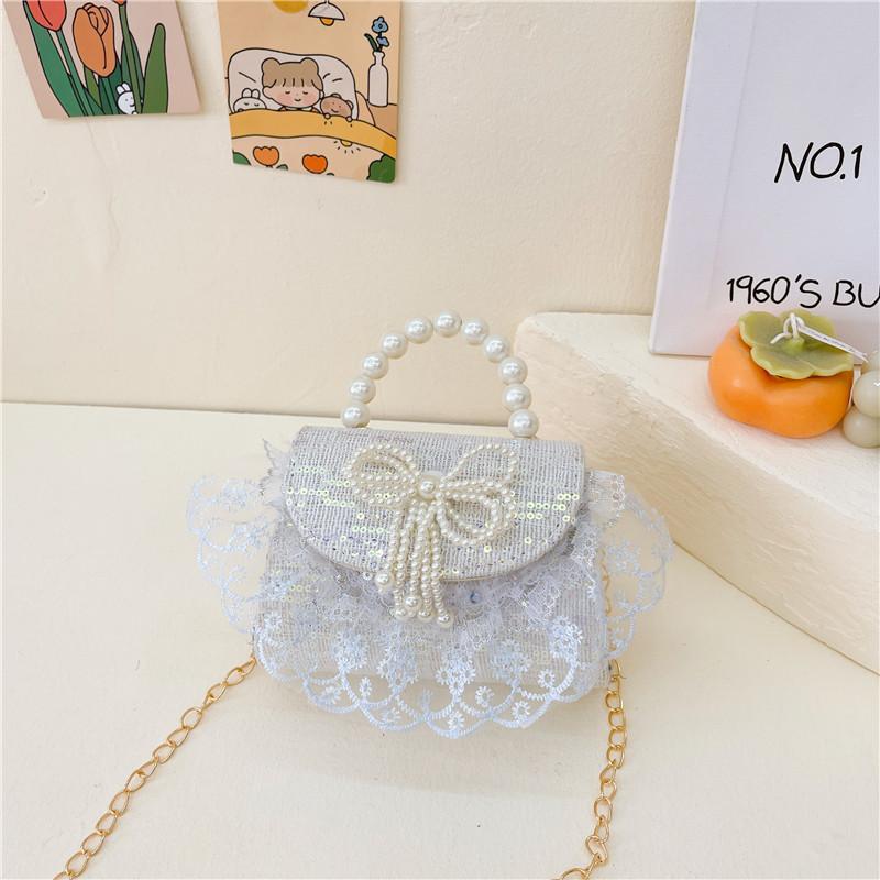 Stylish And Trendy Pearl Children's Handbag For Girls Modern Princess Fashionable Design