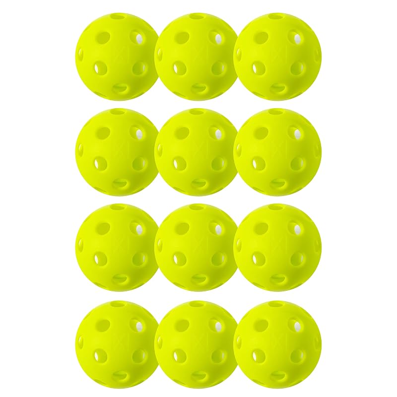 Franklin Sports X-26 Indoor Pickleball - Indoor Court Pickleball Balls - USA Pickleball (USAPA) Approved Tournament Pickleball - 12-Pack Pickleball -